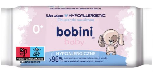 Bobini baby chusteczki nawilżane hypoalergiczne 1op (60szt)